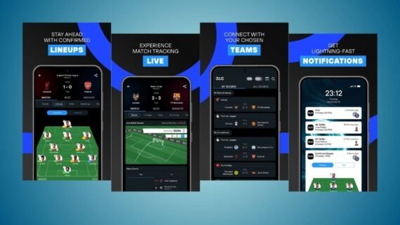 واجهة تطبيق 365Scores بتغطية كبيرة لمباريات كرة القدم