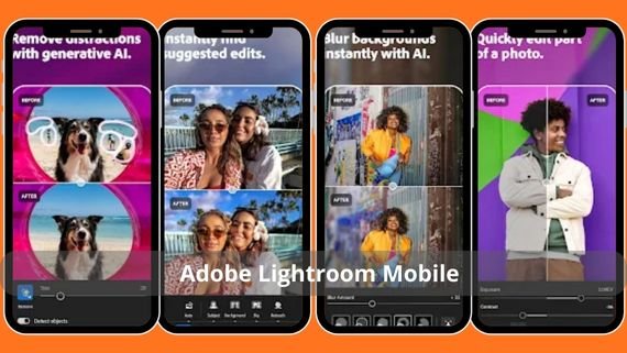 واجهة تطبيق Adobe Lightroom Mobile — أدوب لايتروم موبايللتعديل الصور 