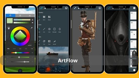 واجهة تطبيق ArtFlow