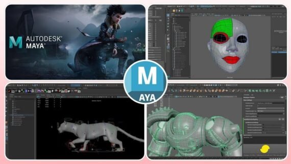 Autodesk Maya display for cinematic-level 3D animation and rigging