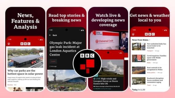 BBC News app with reliable global news and original reports