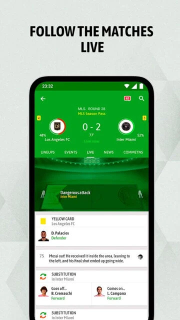 FotMob Follow matches live. Live score, events, yellow cards, subs.