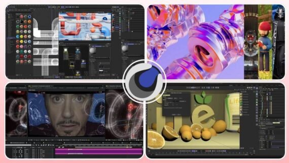 Cinema 4D interface for high-quality 3D work and professional effects