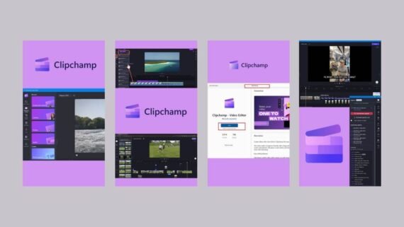 Clipchamp interface in the browser with ready templates and an easy panel