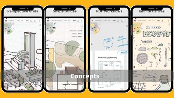 واجهة تطبيق Concepts