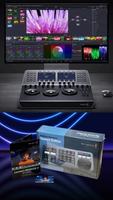 DaVinci Resolve Fusion visual effects & Speed Editor hardware kit.