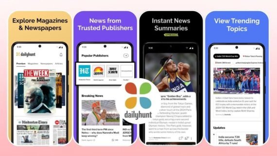 Dailyhunt app with multilingual news and diverse content