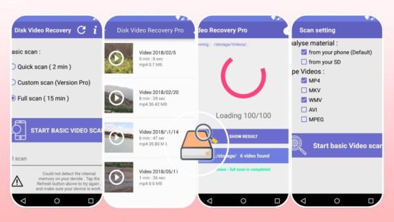 تطبيق ديسك فيديو ريكفري Disk Video Recovery متخصص في استعادة الفيديو