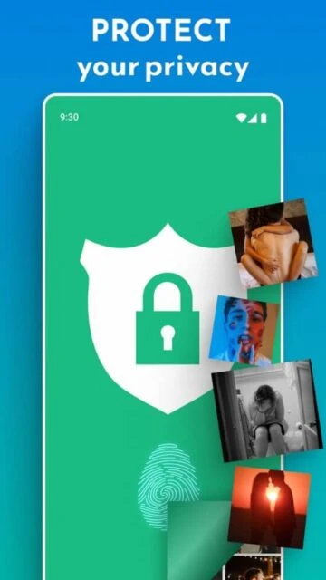 Dumpster protects your privacy with lock shield fingerprint for sensitive photos and videos