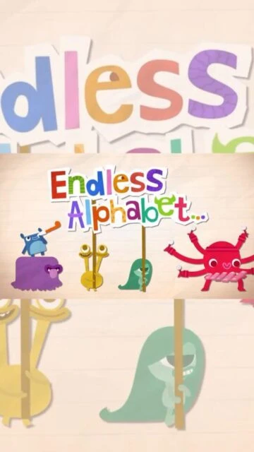 Endless Alphabet app features colorful monsters and playful letters for early vocabulary fun.