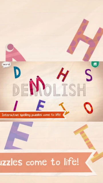 Endless Alphabet turns spelling into interactive puzzles where letters jump to form words.