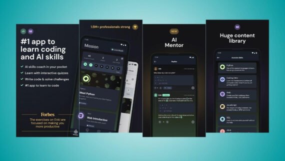 واجهة تطبيق إنكي Enki لمهارات التقنية وتمارين اليوم السريع