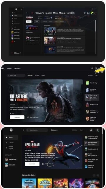 Epic Games Launcher Marvels Spider-Man The Last of Us Part II store game details