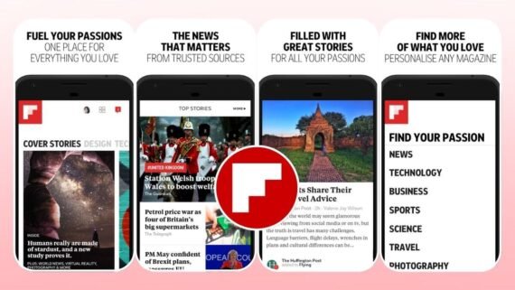 Flipboard app organizing news into visually designed magazines