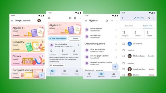 مهام صفية ضمن تطبيق جوجل كلاس روم Google Classroom بنمط تعليمي منظم