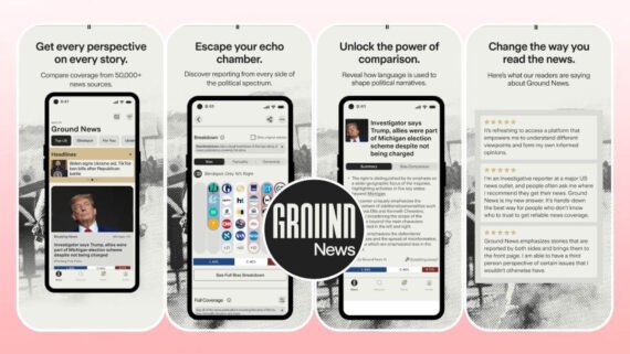 Ground News app for comparing sources and detecting media bias