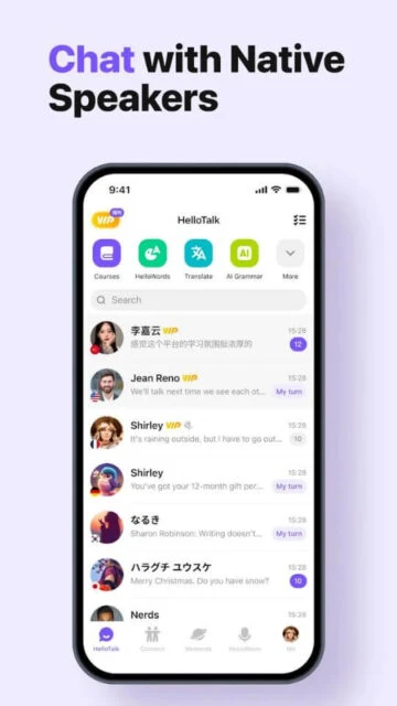 HelloTalk Chat with Native Speakers. Messages, VIP, AI Grammar.
