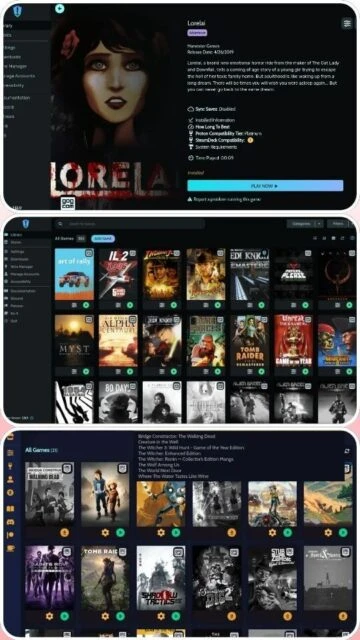 Heroic Games Launcher store and featured games pages with promotional banners