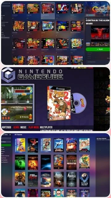LaunchBox showing GameMaster library, Nintendo GameCube view, and All Games list.