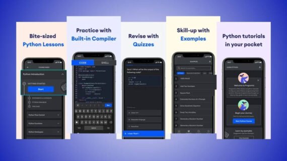 عرض لدروس لغة بايثون داخل تطبيق تعلم بايثون Learn Python