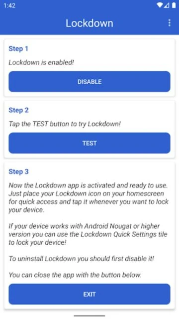 Lockdown - Android Device