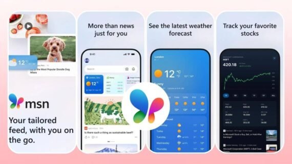 MSN app with diverse news and services with Windows integration