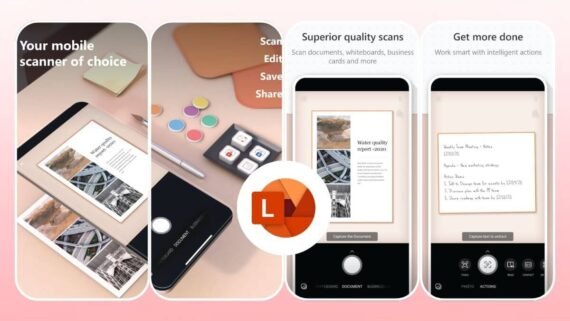 Microsoft Lens app for scanning files