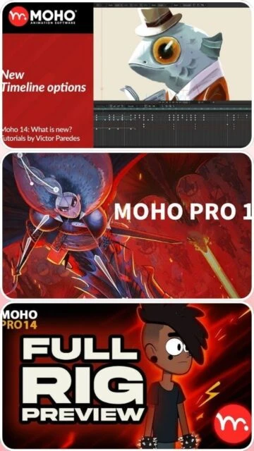 Moho Pro 14 new timeline options full rig preview tutorials by Victor Paredes