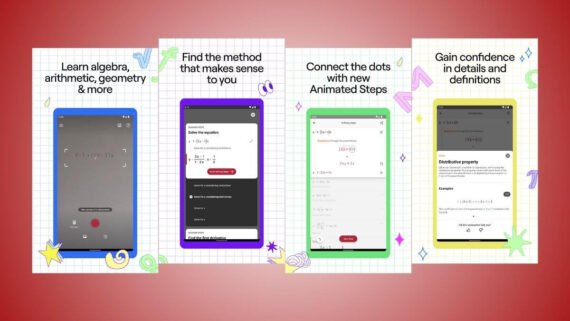 عمليات حسابية محلولة داخل تطبيق فوتوماث Photomath مع خطوات مرتبة