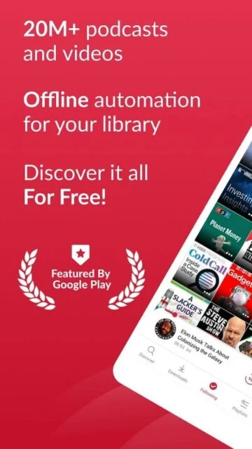 Player FM app. 20M+ podcasts, offline automation, Google Play feature.