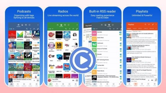 قائمة حلقات منظمة داخل تطبيق بودكاست ريببليك Podcast Republic