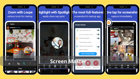 واجهات تطبيق سكرين ماستر Screen Master