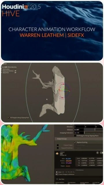Houdini 20.5 HIVE character animation workflow for Warren Leathem SideFX productions