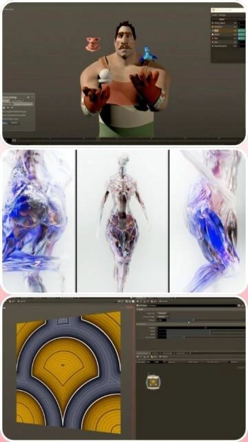 Houdini character rigging procedural modeling with fluid simulations and abstract geometry