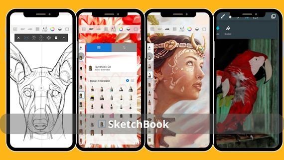 واجهة تطبيق SketchBook