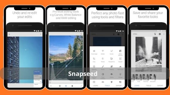 واجهة تطبيق تعديل الصور Snapseed