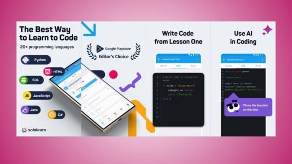 واجهة تطبيق سولولرن Sololearn لدروس البرمجة ومجتمع المتعلمين