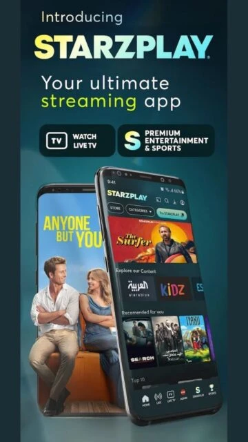 STARZPLAY app intro. Ultimate streaming for TV, movies, sports.