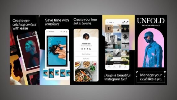 تصميم ستوري من Unfold بأسلوب بسيط وألوان هادئة ومساحات متوازنة