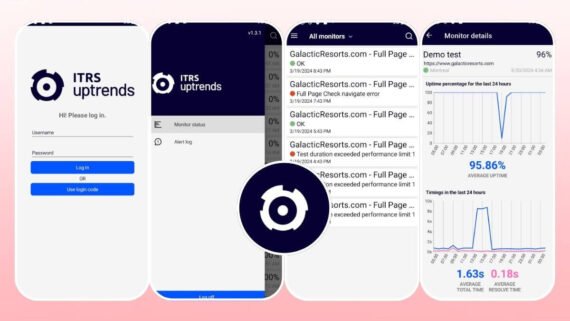 تطبيق أبترندز Uptrends لمراقبة المواقع عالميًا مع تقارير دقيقة