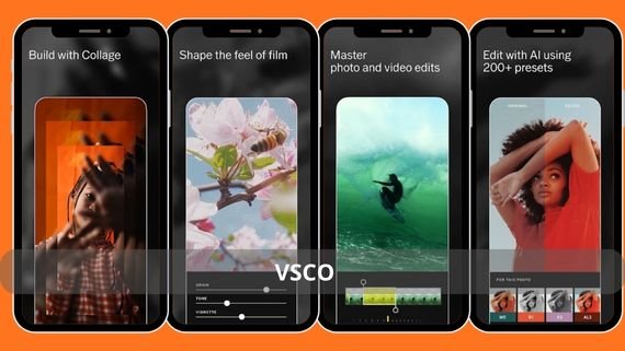 واجهة تطبيق VSCO لتعديل الصور