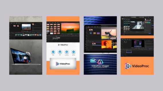 VideoProc Vlogger interface with motion tracking tools and controls