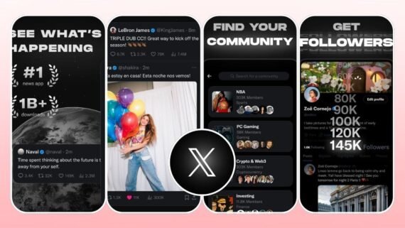 تغريدات تطبيق إكس X Twitter مع وسوم متداولة ومحتوى سريع