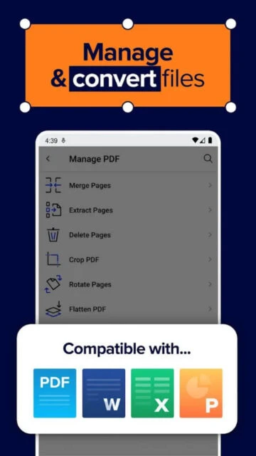 Xodo manages converts PDFs with merge crop rotate tools. Compatible with Word Excel PPT files