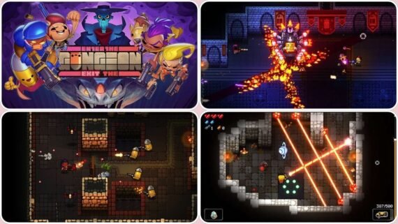 لعبة Enter the Gungeon روجلايك تصويب بأنماط رصاص كثيفة