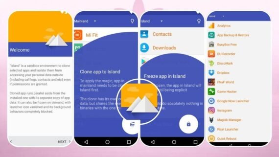 عزل التطبيقات عن البيانات الشخصية وأمان إضافي في تطبيق Island