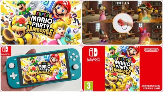 ألعاب صغيرة جماعية وضحك عائلي في لعبة Super Mario Party Jamboree