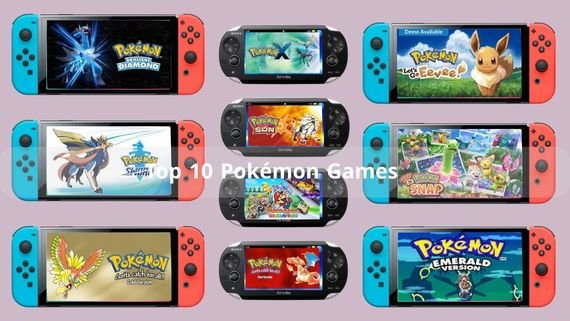 أفضل 10 ألعاب بوكيمون