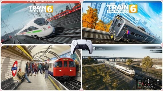 قطار حديث يسير على سكة واقعية في لعبة Train Sim World 6