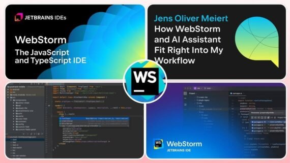 تطوير JavaScript وTypeScript مع دعم React وNode.js في برنامج WebStorm